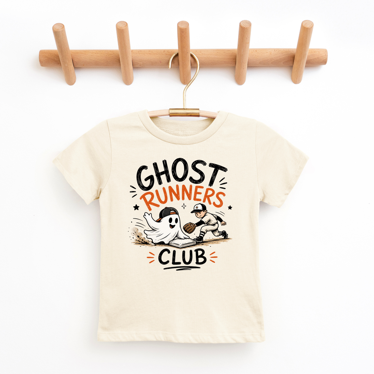 Ghost Runners Club- Boys Baseball Halloween Tee