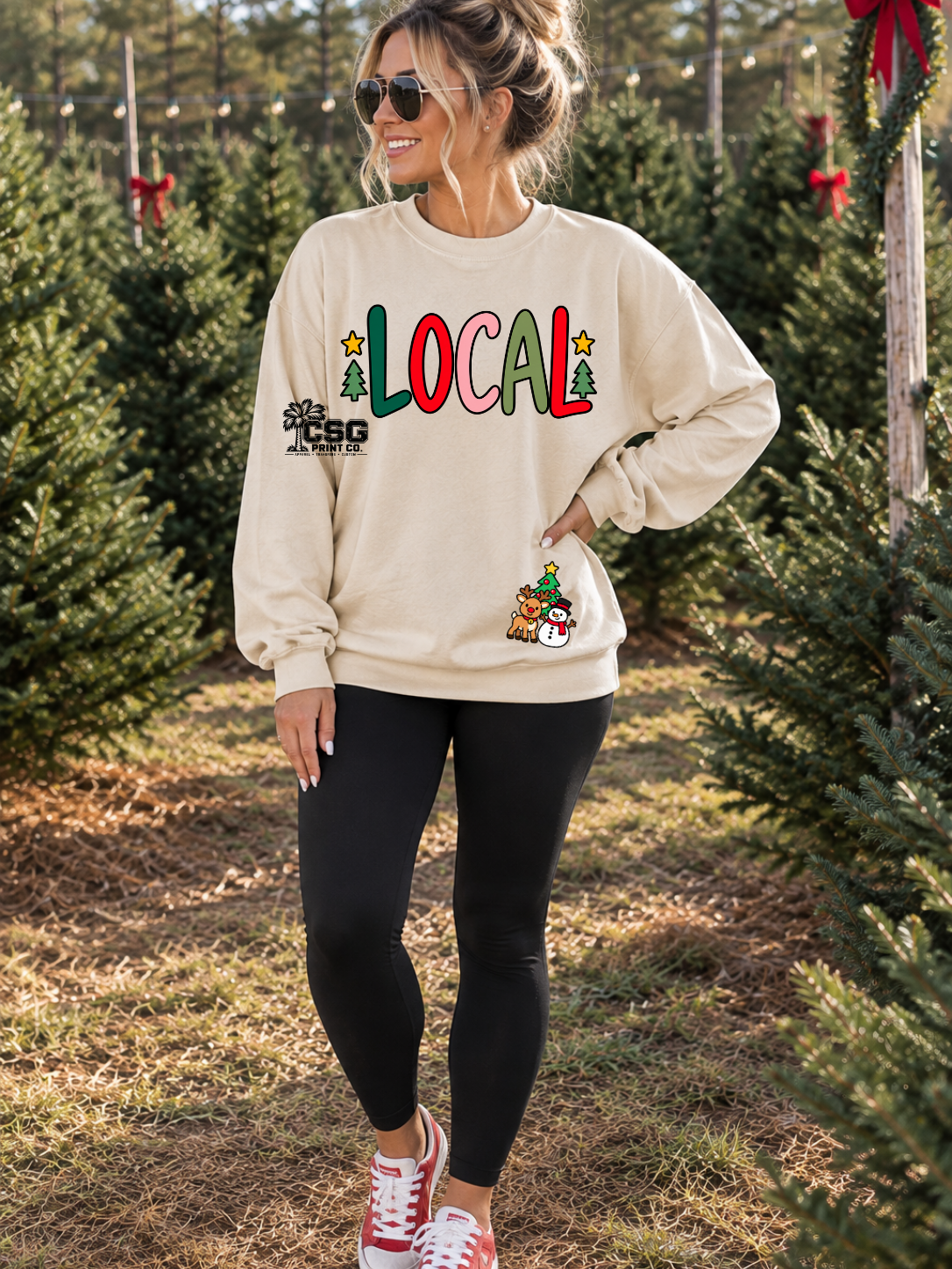 Merry Little Town Christmas Women's Sweatshirt