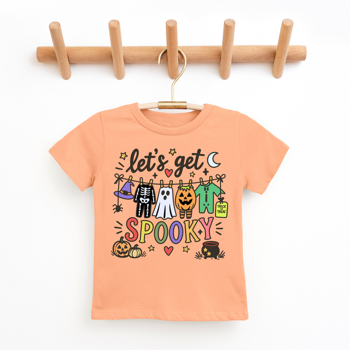 Let's Get Spooky- Cute Halloween Doodle Kids Tee