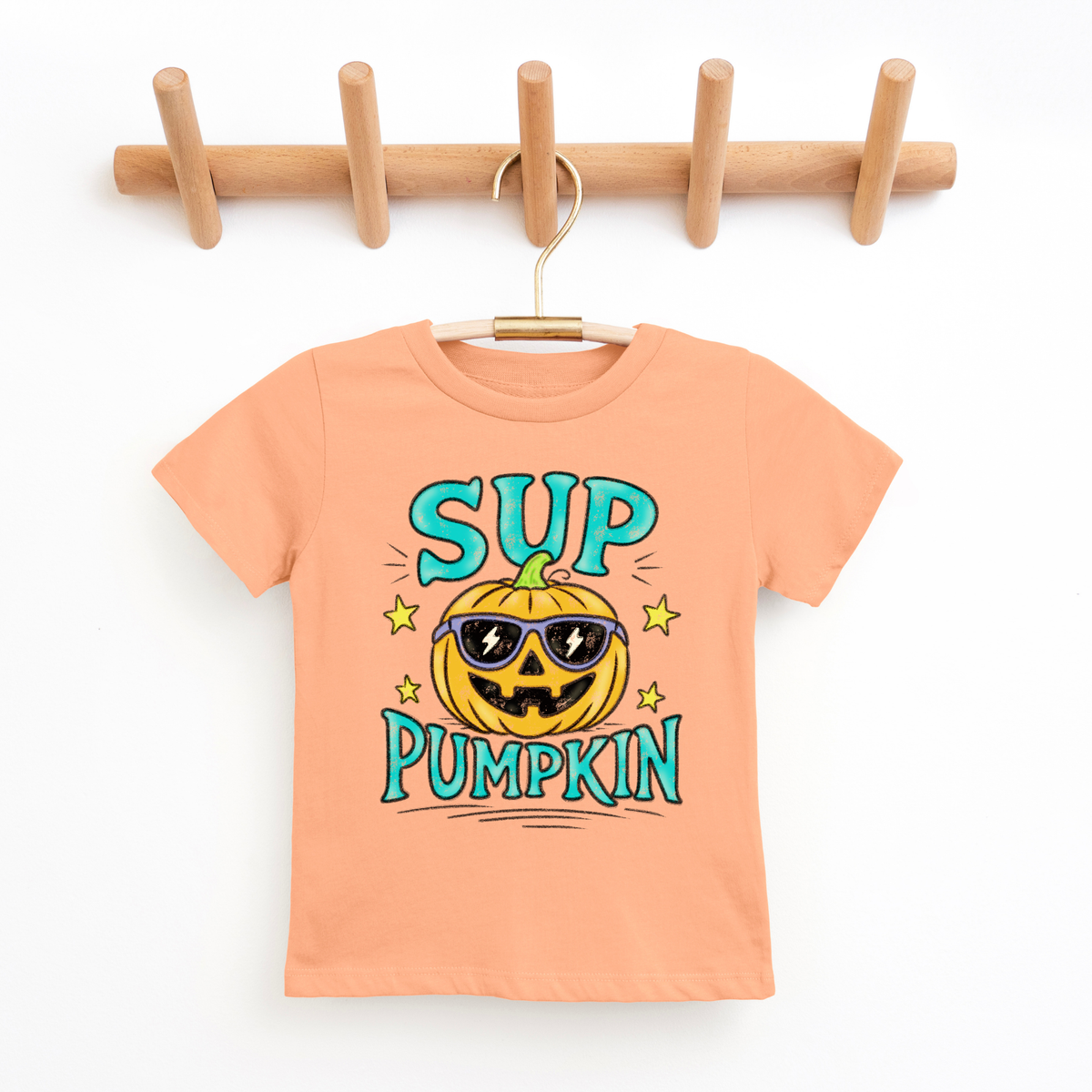 Sup Pumpkin- Retro Cartoon Halloween Boys Tshirt