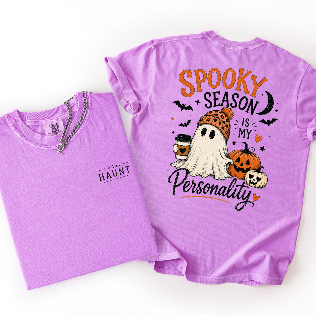 Spooky Season Is My Personality- Pocket Back Printed Tee
