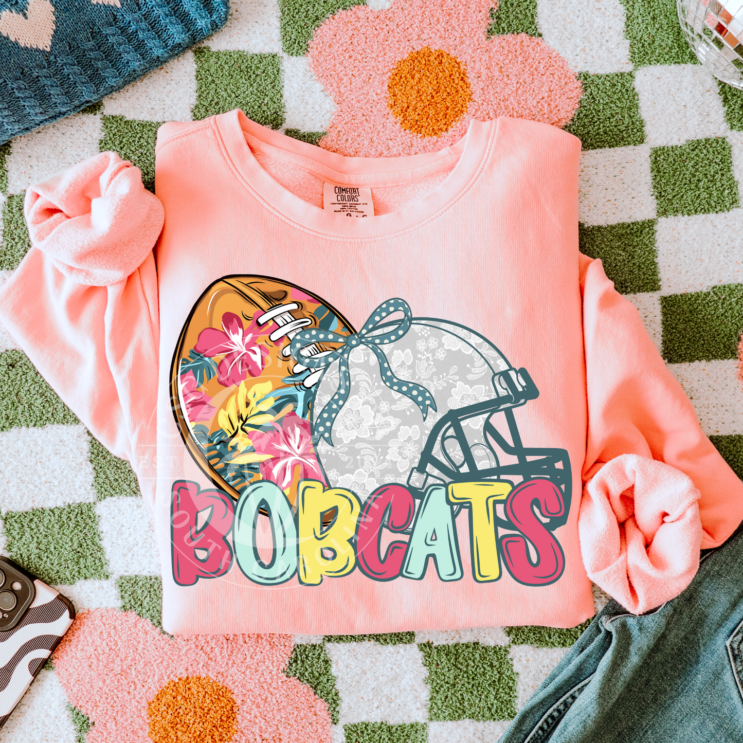Bobcats-Floral Football Mascot