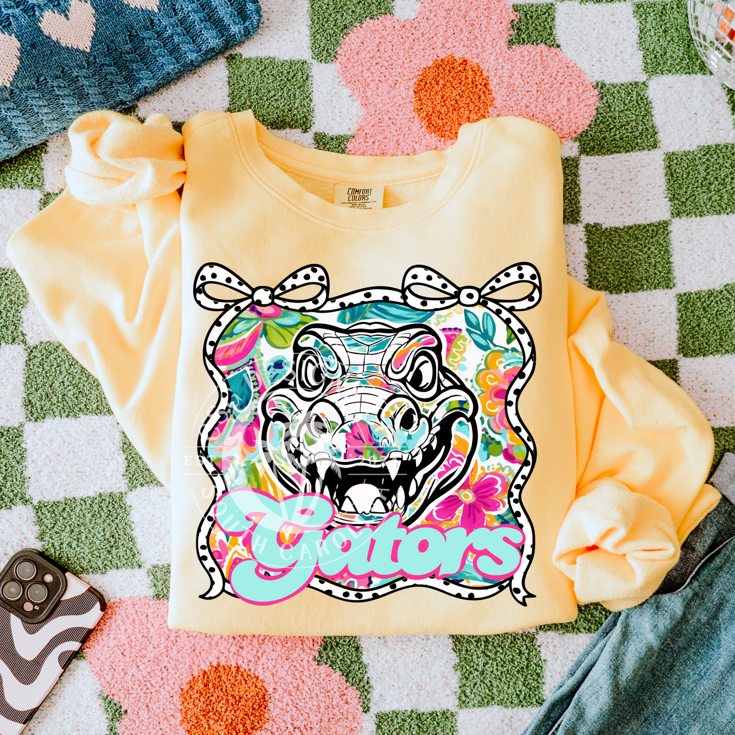 Gators- Floral Bow Mascot