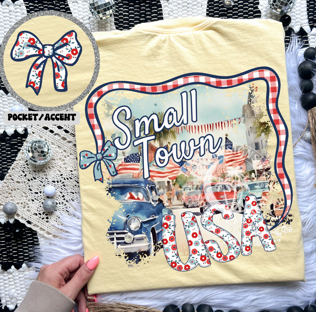 Small Town USA- Pocket Included- PNG