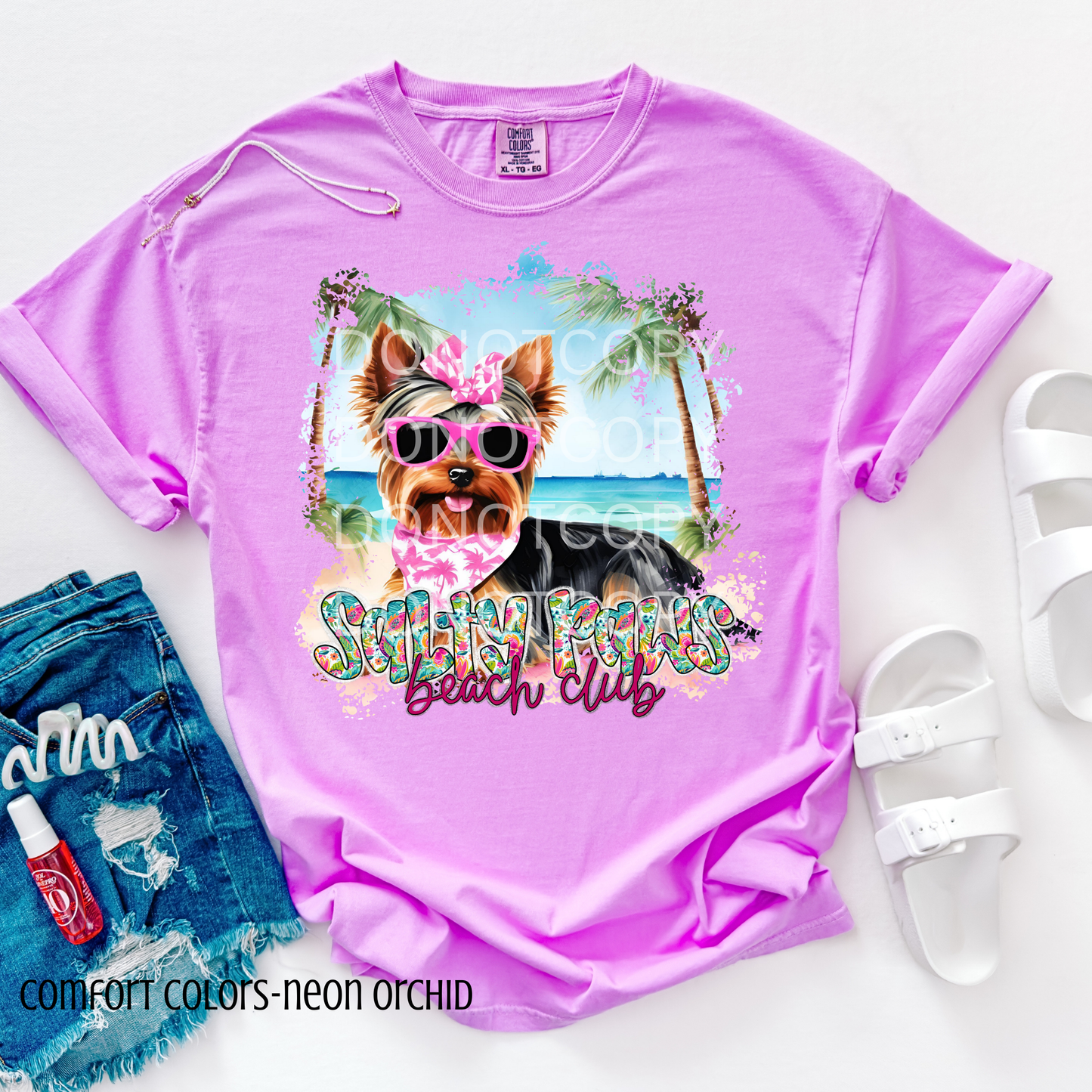 Yorkie Salty Paws- PNG