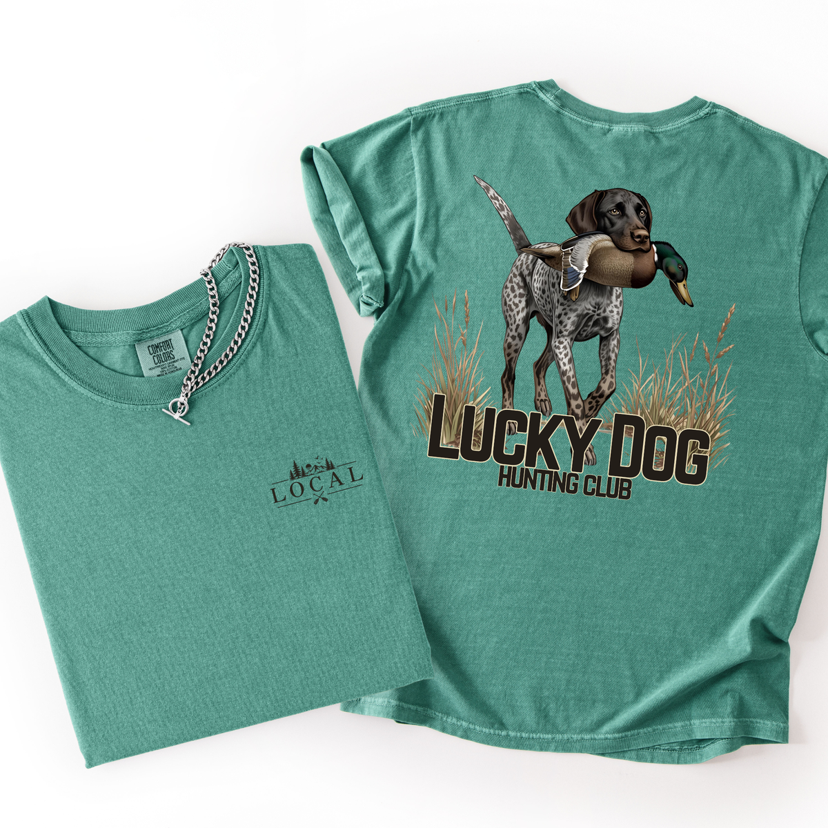 Lucky Dog Hunt Club- Men's Duck Graphic Tee