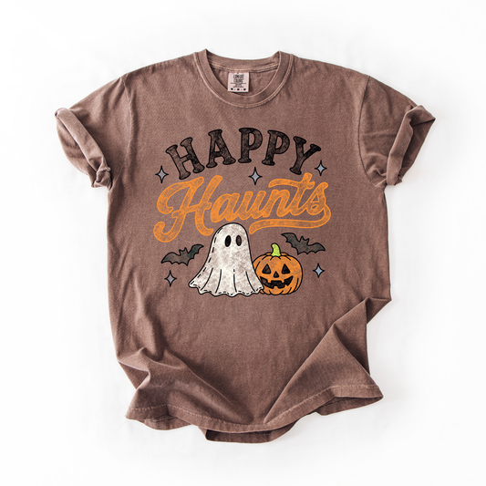 Happy Haunts- Retro Women's Halloween Tee