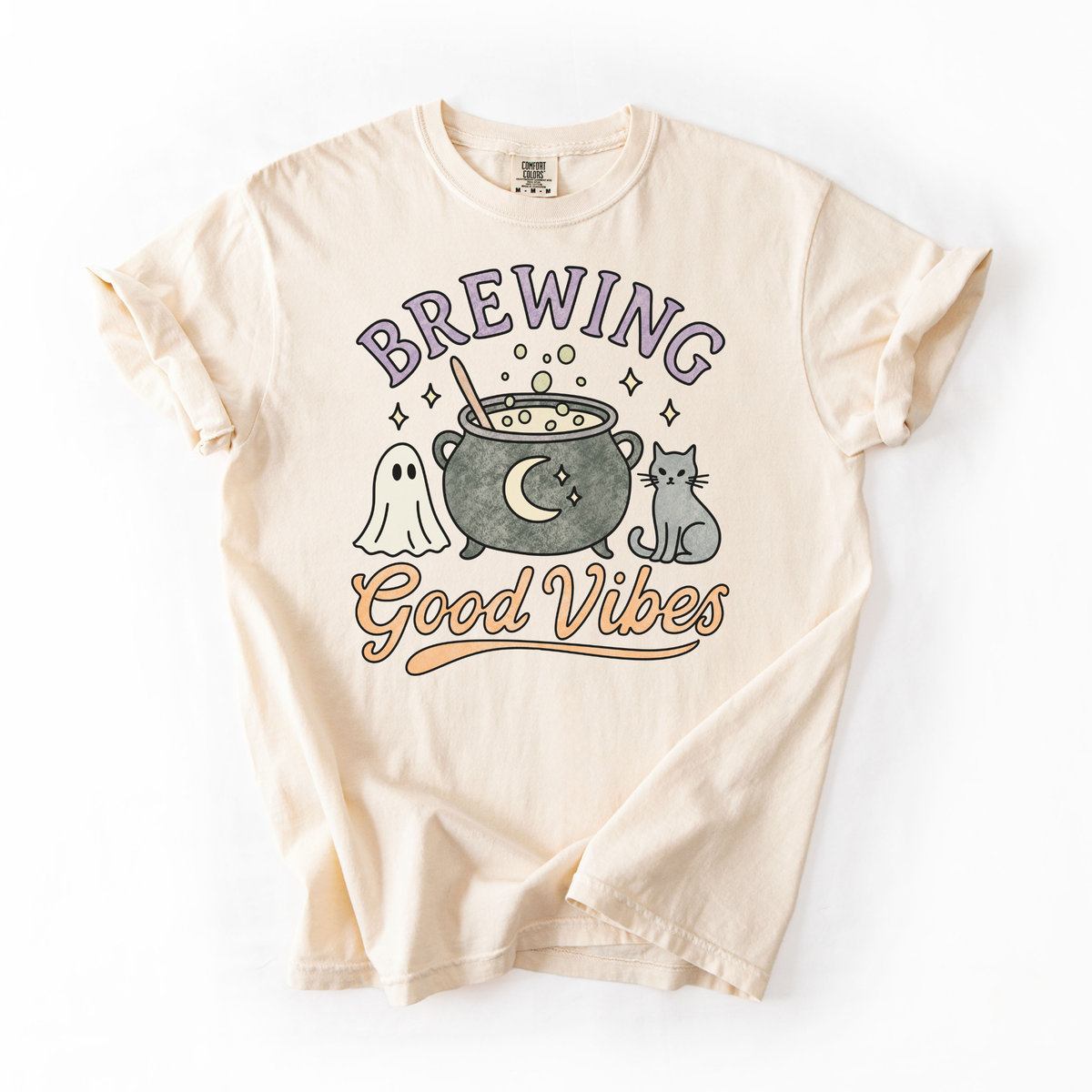 Brewing Good Vibes- Halloween Retro Tshirt