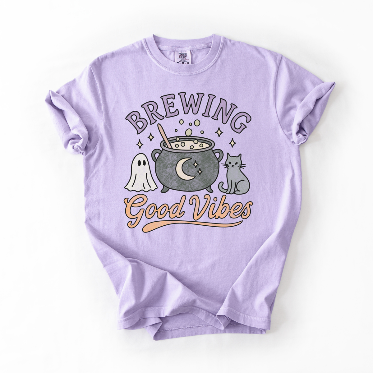 Brewing Good Vibes- Halloween Retro Tshirt