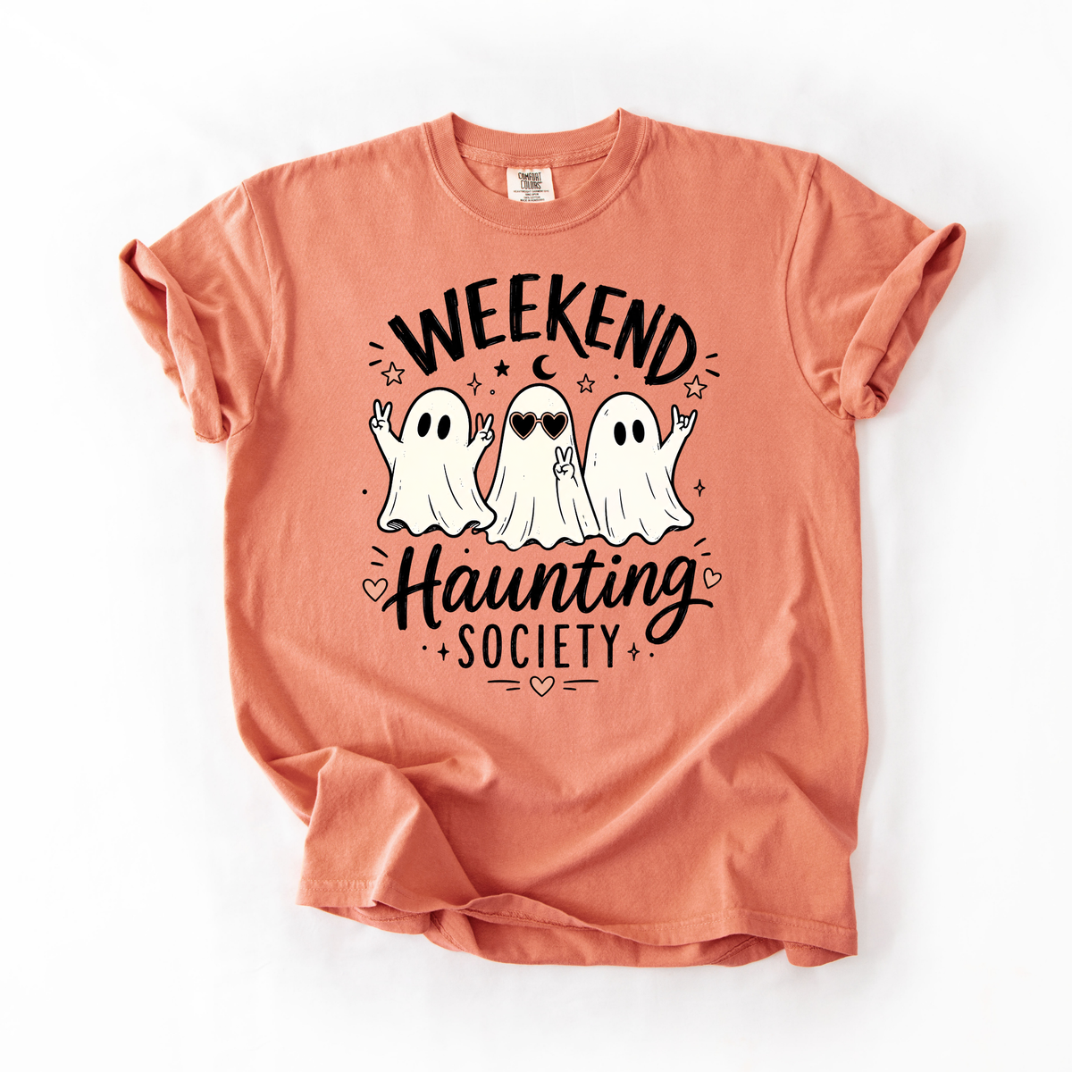 Weekend Haunting Club- Ghost Graphic Tshirt