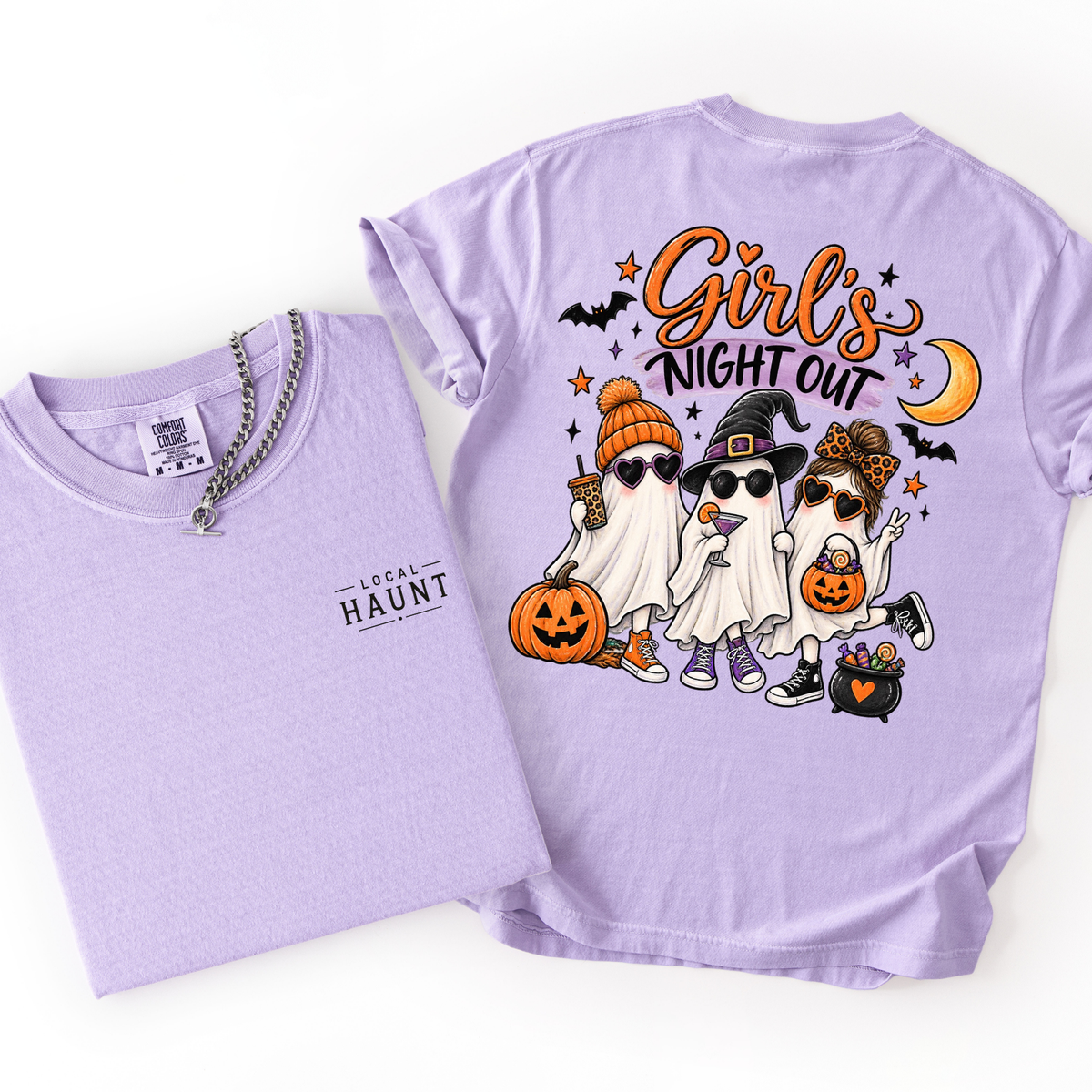 Ghost Girls Night Out- Pocket Back Tee