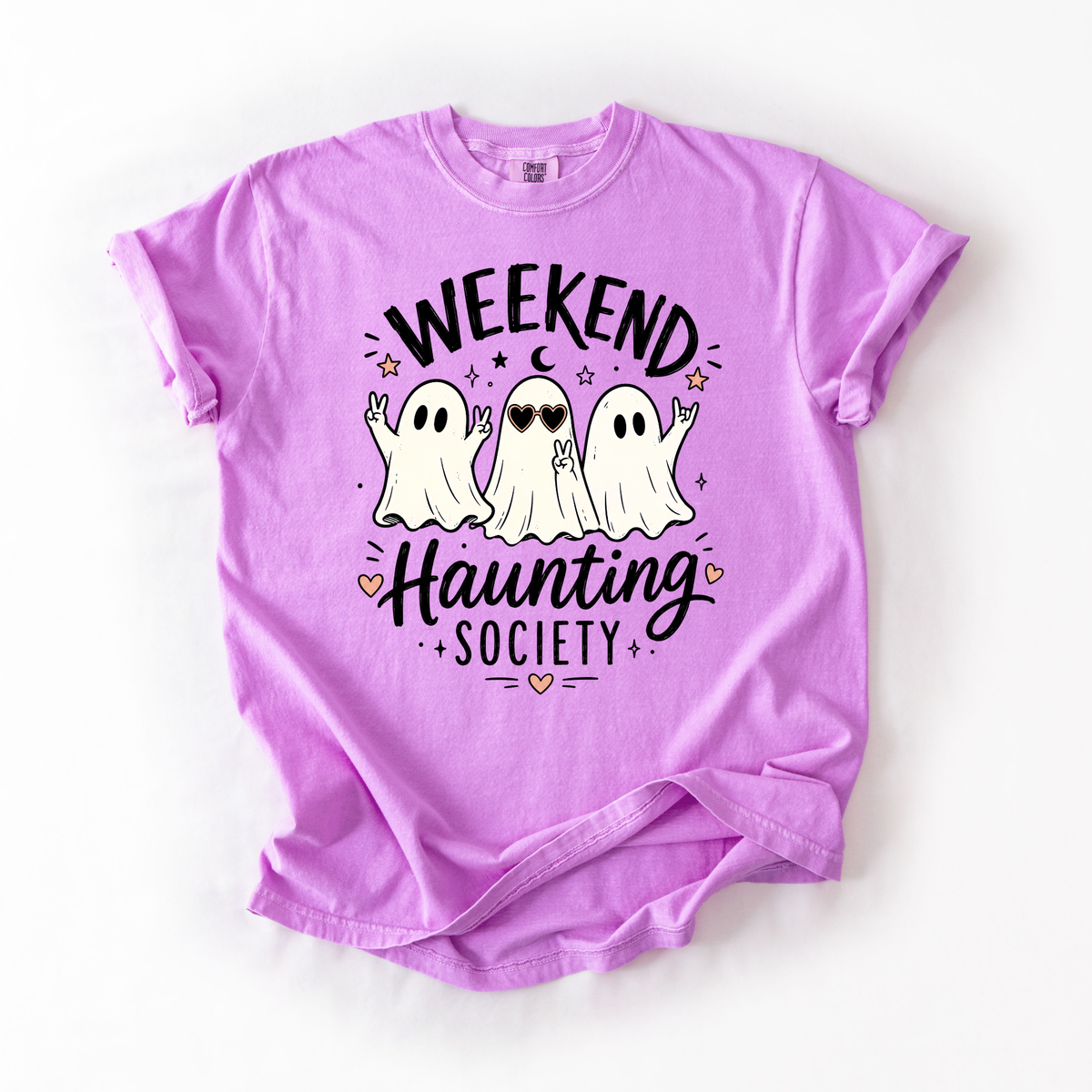 Weekend Haunting Club- Ghost Graphic Tshirt