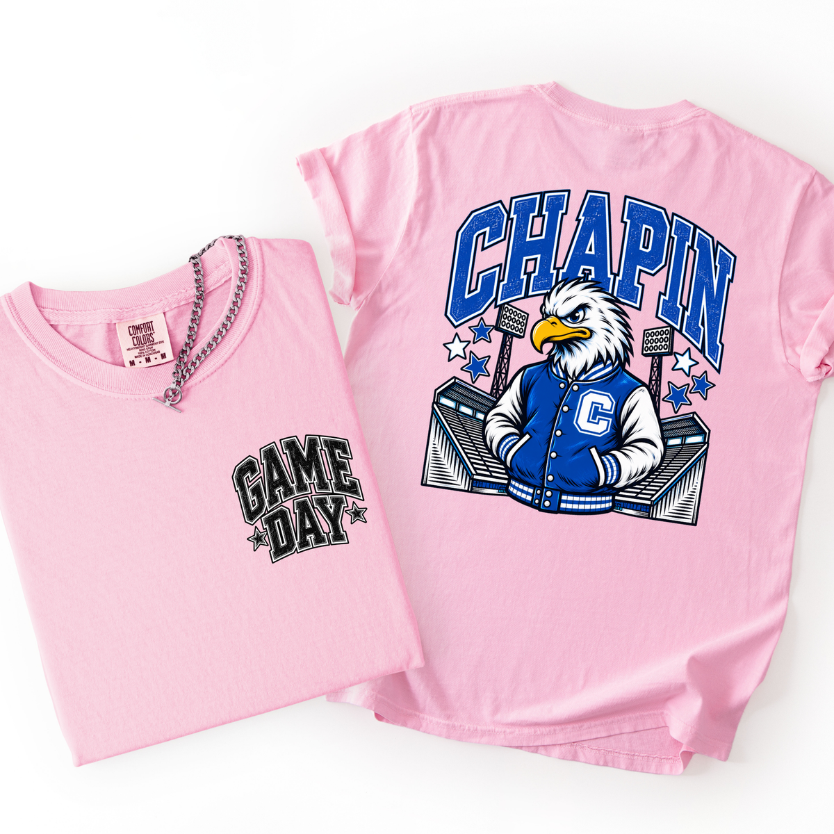Chapin Football Mascot Comfort Colors Tee- YOUTH & ADULT