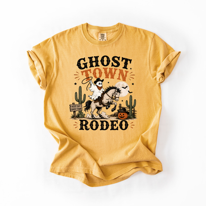 Ghost Town Rodeo- Western Halloween Printed Tee