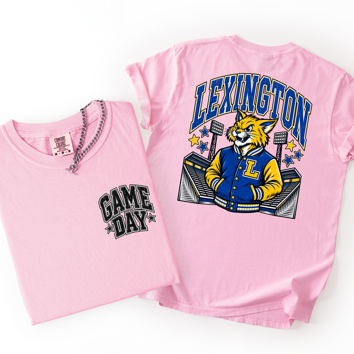 Lexington Football Mascot Comfort Colors Tee- YOUTH & ADULT