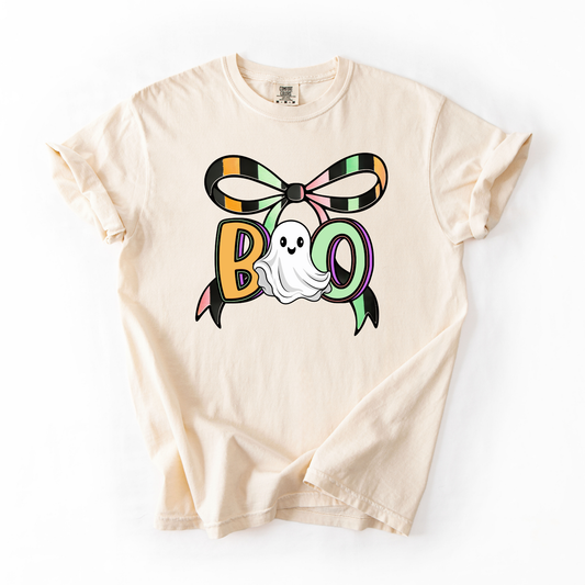 Boo Bow- Preppy Retro Halloween Graphic Tee