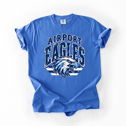 Airport Vintage Mascot Comfort Colors Tee- YOUTH & ADULT
