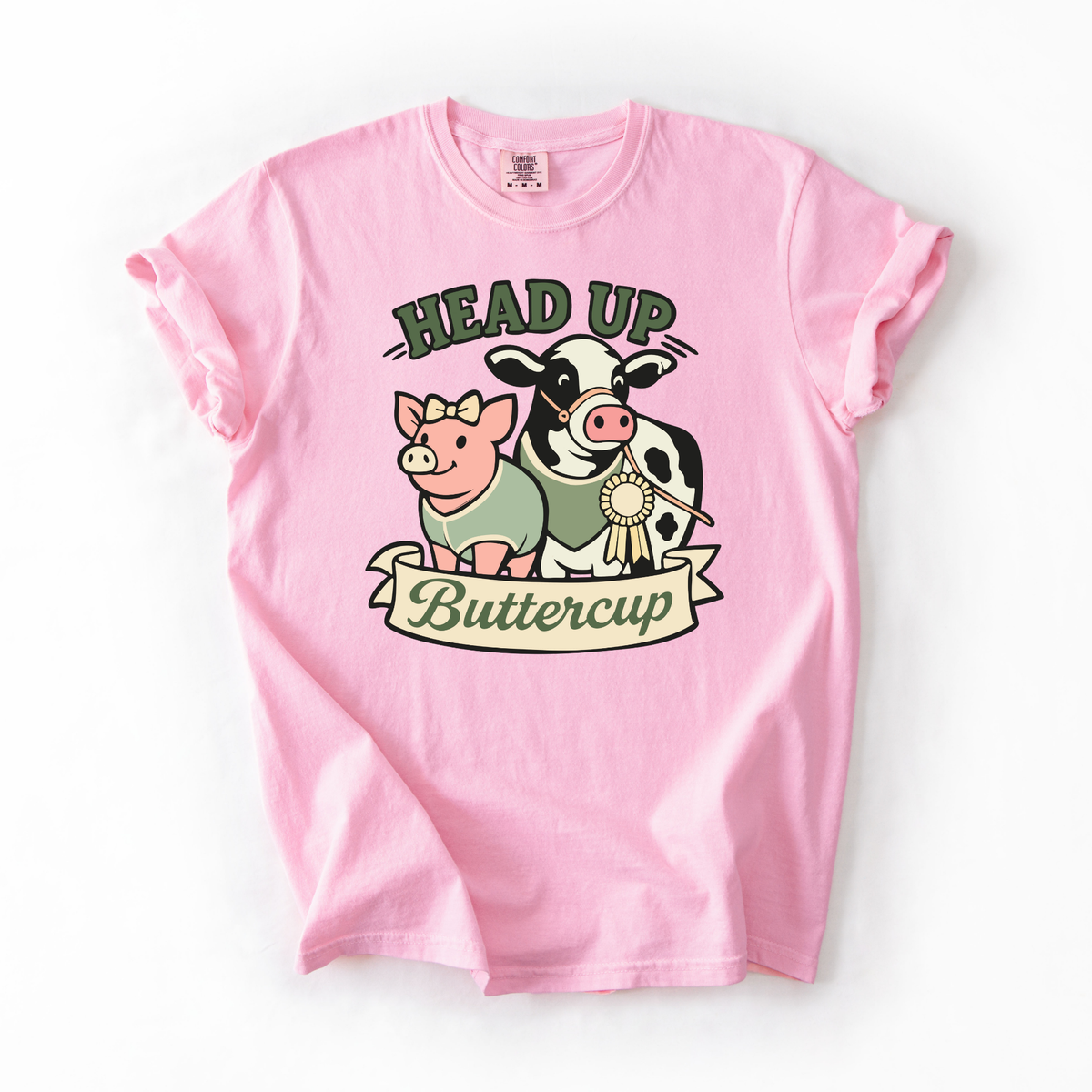 Head Up Buttercup- Farmer 4h Cow Graphic Tee