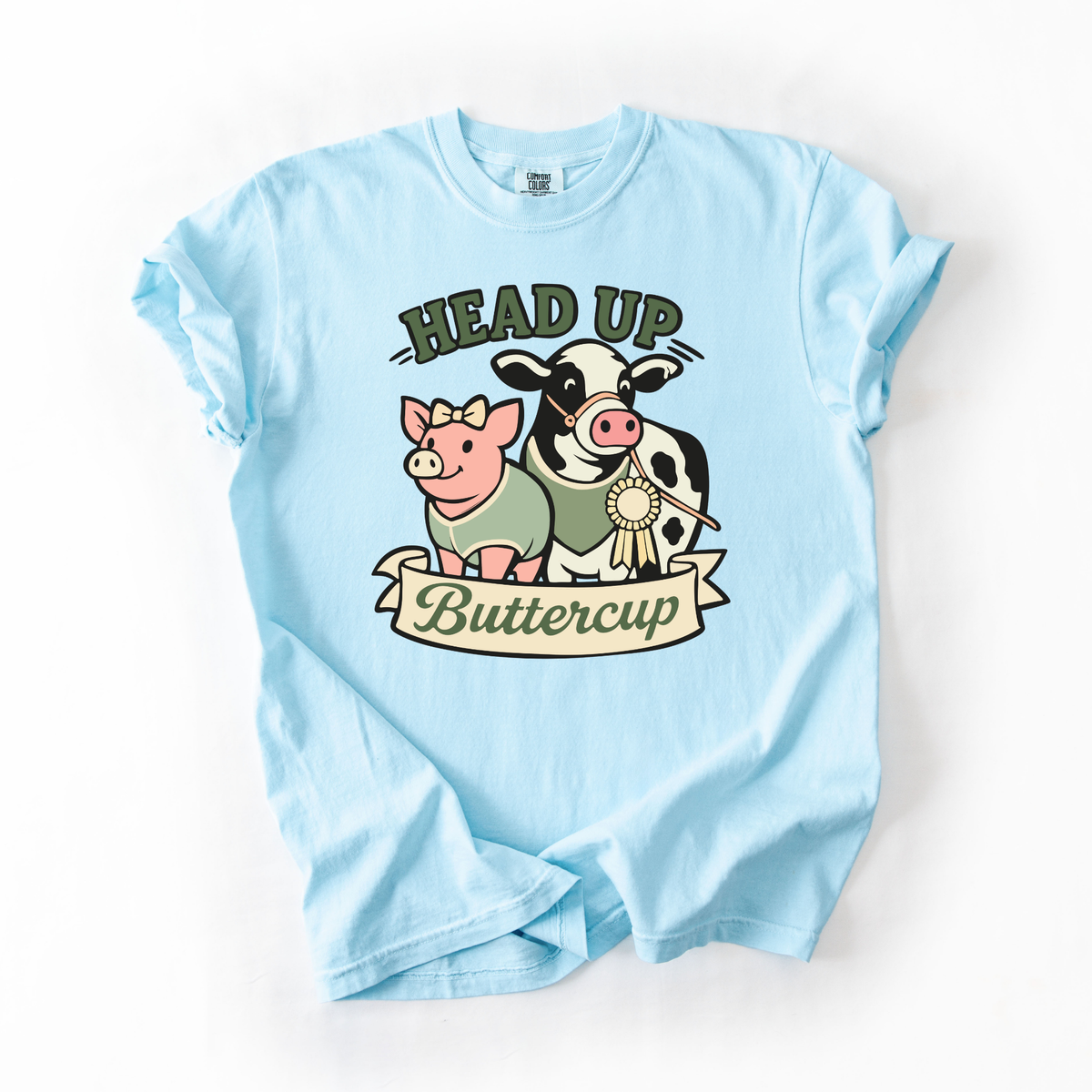 Head Up Buttercup- Farmer 4h Cow Graphic Tee