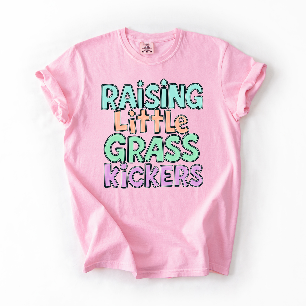 Raising Little Grass Kickers- Soccer Mom Humor Tshirt