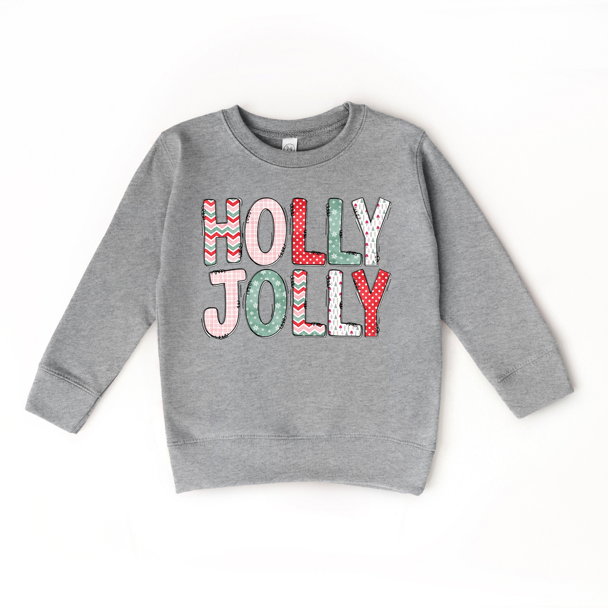 Holly Jolly- YOUTH Christmas Doodle Sweatshirt