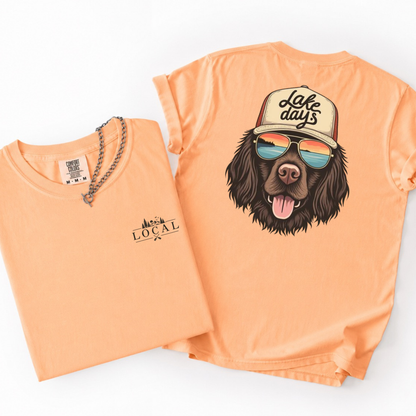 Lake Days- Retro Pocket Back Graphic Cotton Tshirt