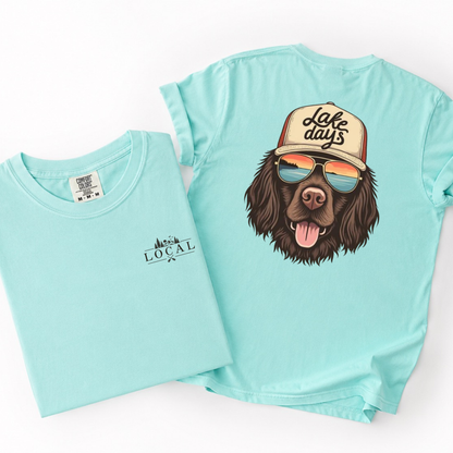 Lake Days- Retro Pocket Back Graphic Cotton Tshirt