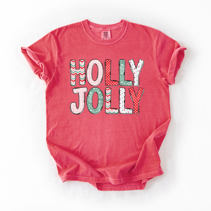 Holly Jolly Doodle- Women's Printed Graphic Tee