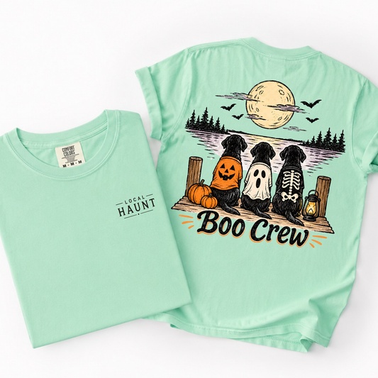 Boo Crew- Pocket Back Printed Tshirt