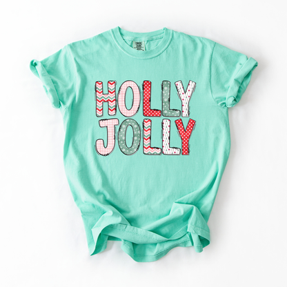 Holly Jolly Doodle- Women's Printed Graphic Tee