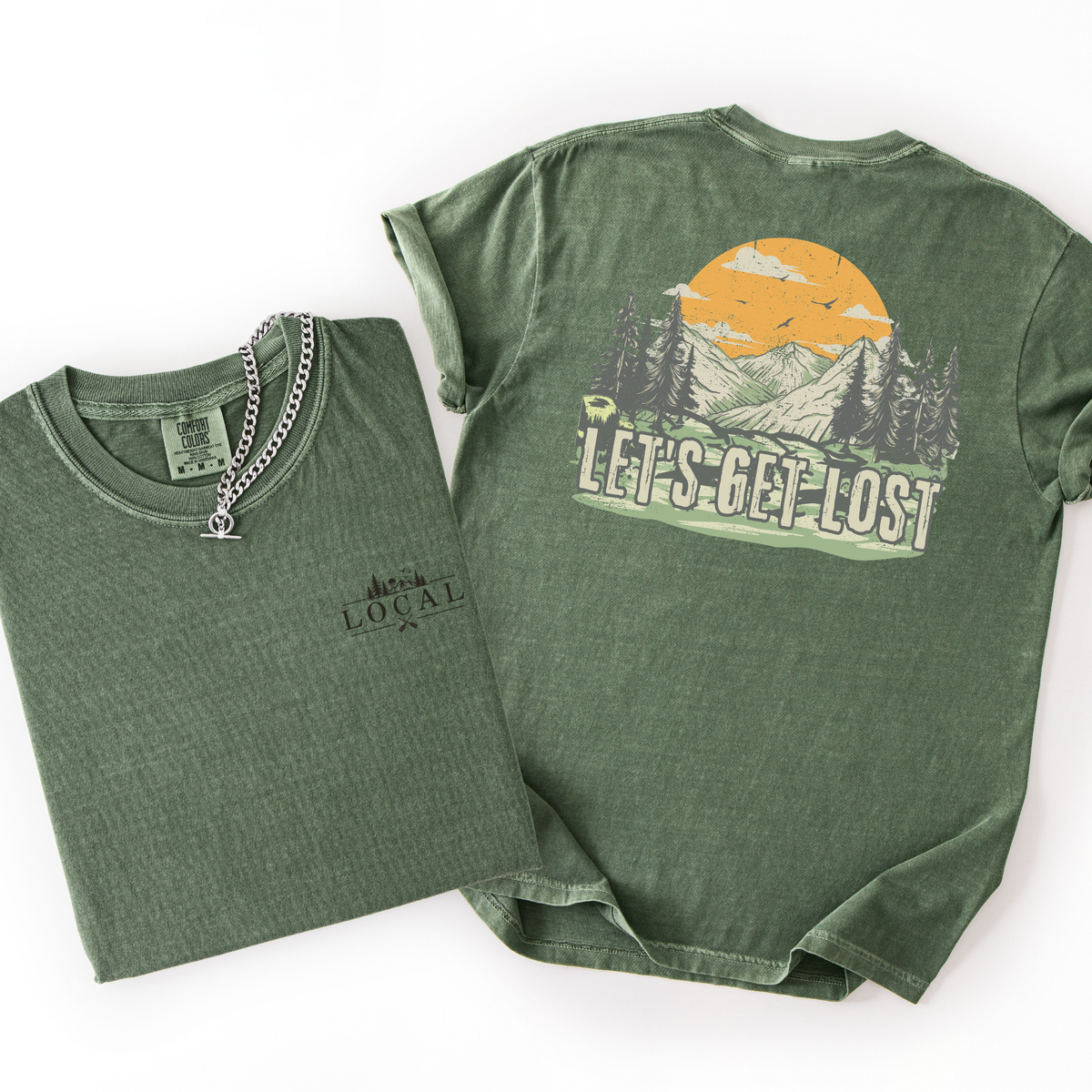 Let's Get Lost- Vintage Camping Hike Tshirt