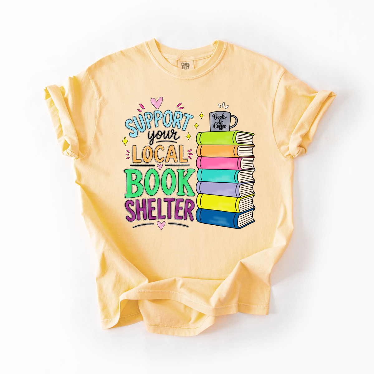 Support Your Local Book Shelter- Hot Girls Read Tshirt