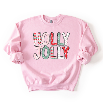 Holly Jolly Doodle Christmas Sweatshirt