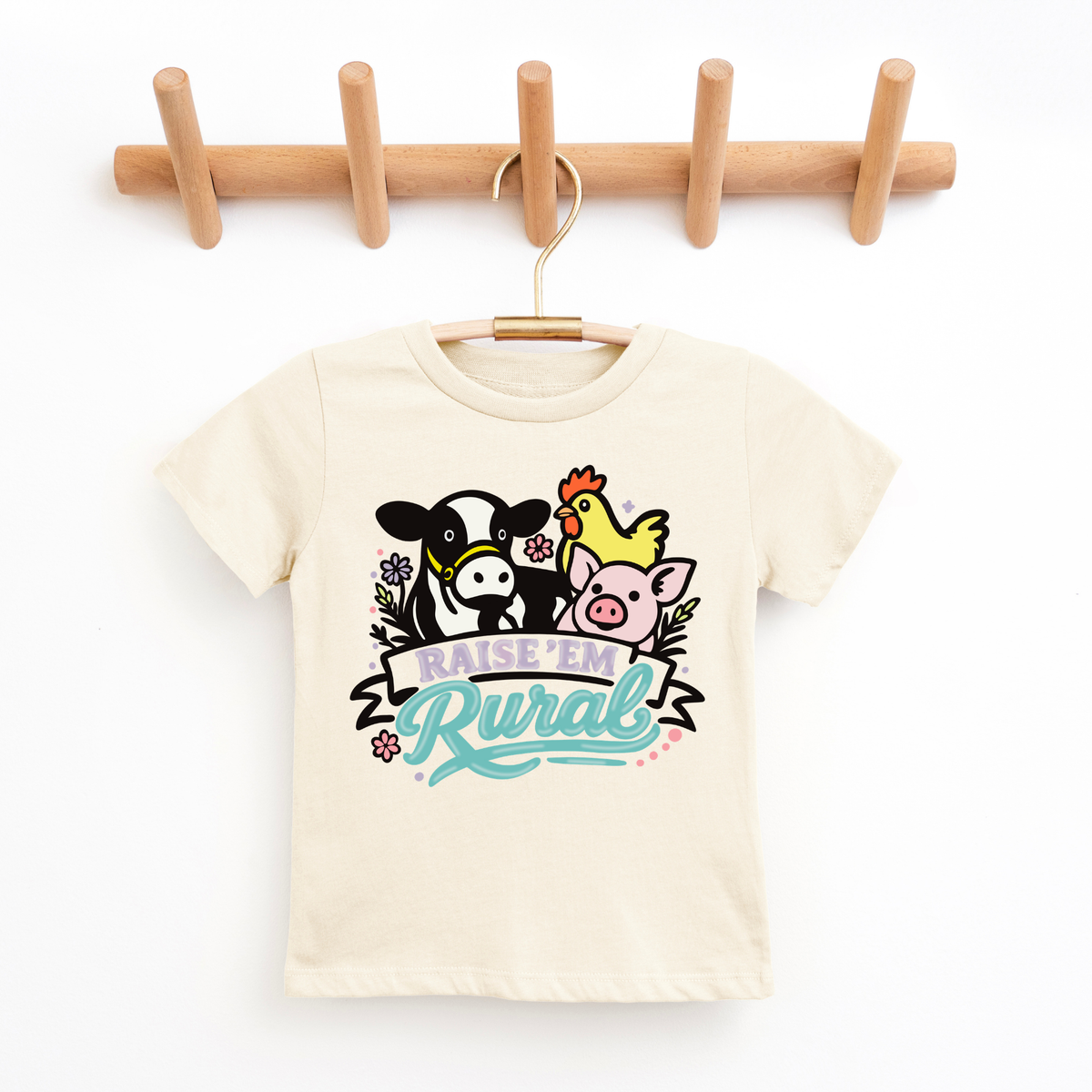 Raise Em Rural- Farm Girl 4H Club Graphic Tshirt