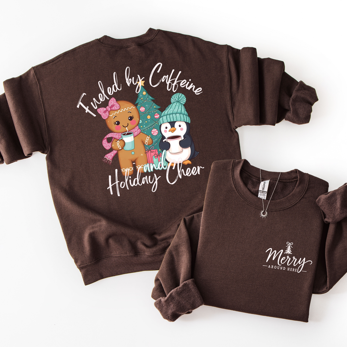 Fueled By Caffeine and Christmas Cheer- Sweatshirt
