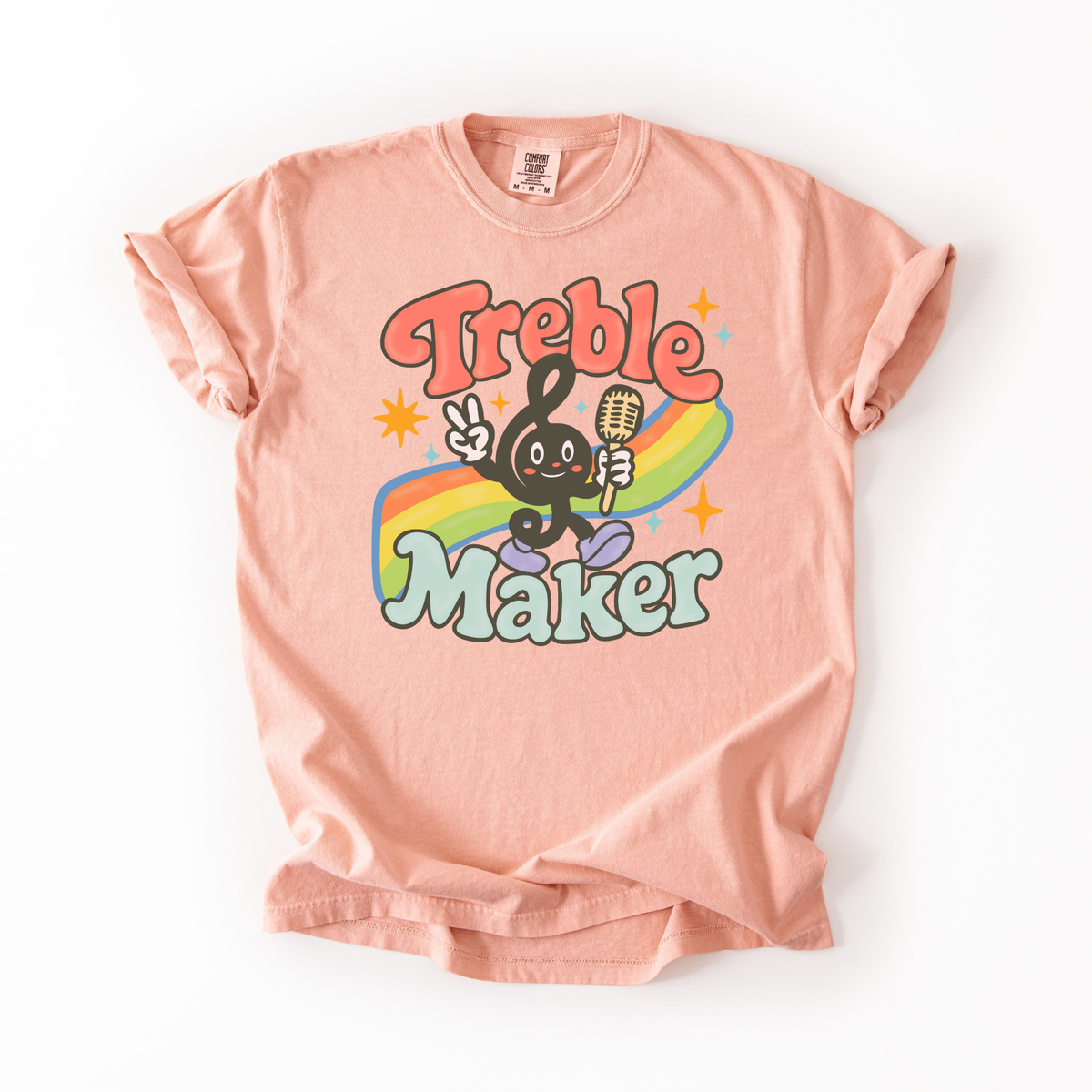 Treble Maker- Retro Cartoon Music Teacher Tshirt