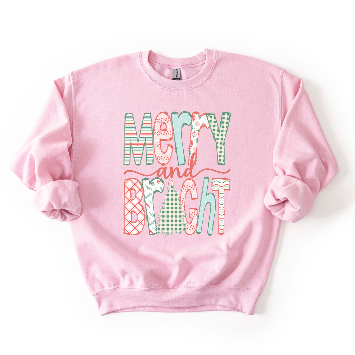 Merry & Bright Doodle Christmas Sweatshirt