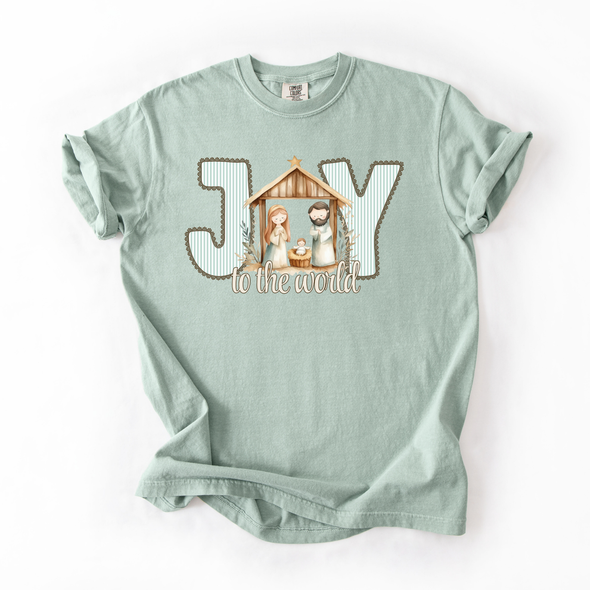 Joy- Nativity Scene- Jesus Is The Reason- Tshirt