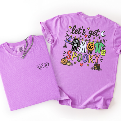 Let's Get Spooky- Halloween Doodle Printed Cotton Tee