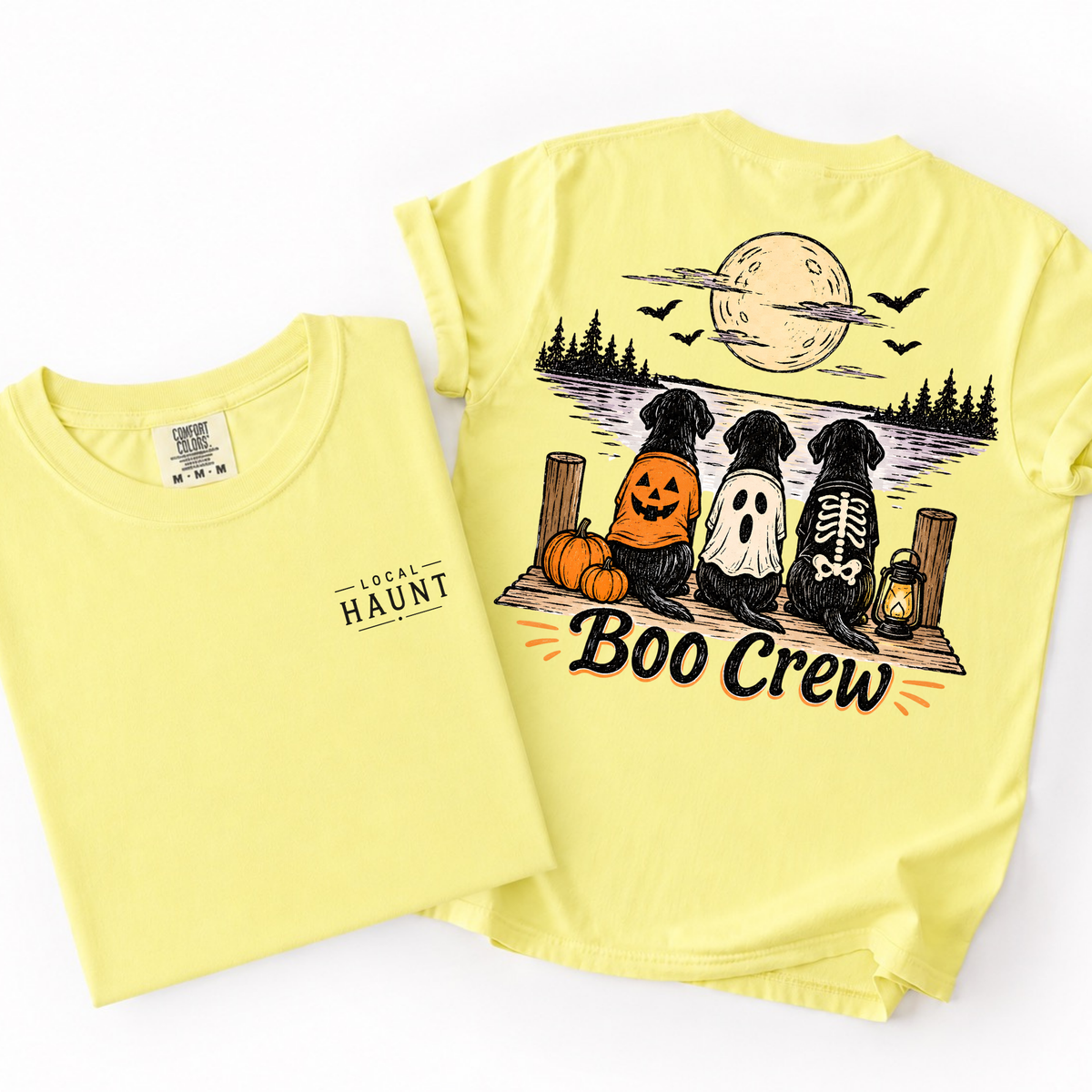 Boo Crew- Pocket Back Printed Tshirt