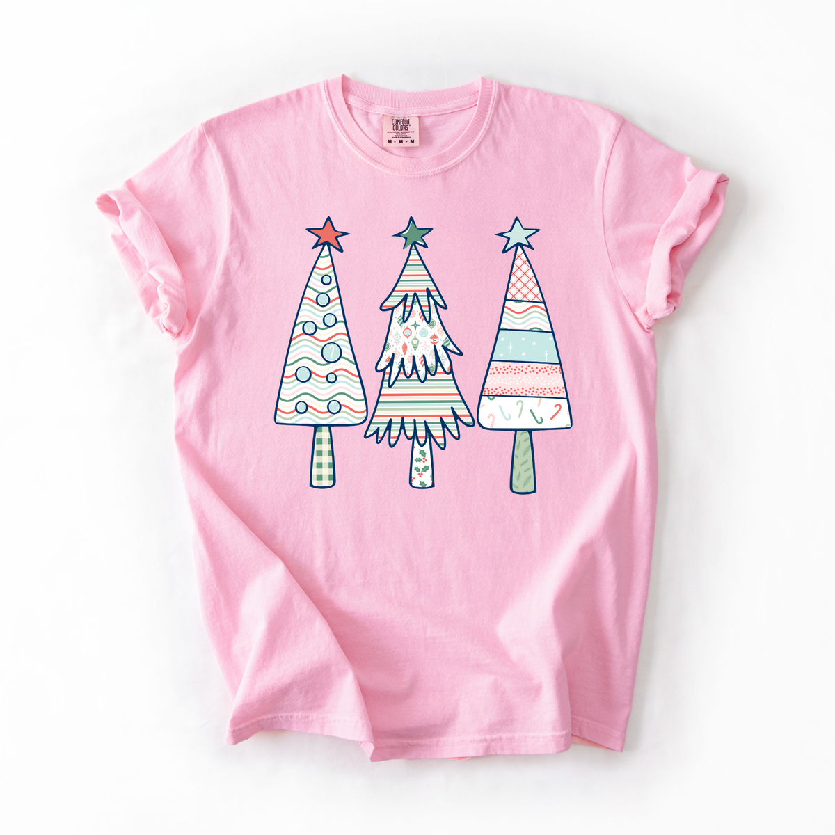 Whimsy Christmas Tree Printed Women's Tee