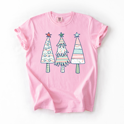 Whimsy Christmas Tree Printed Women's Tee
