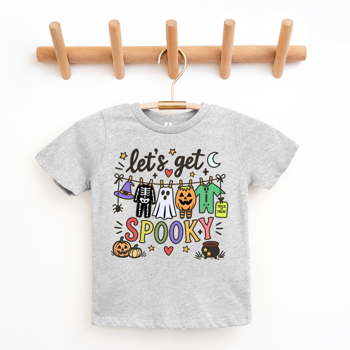Let's Get Spooky- Cute Halloween Doodle Kids Tee