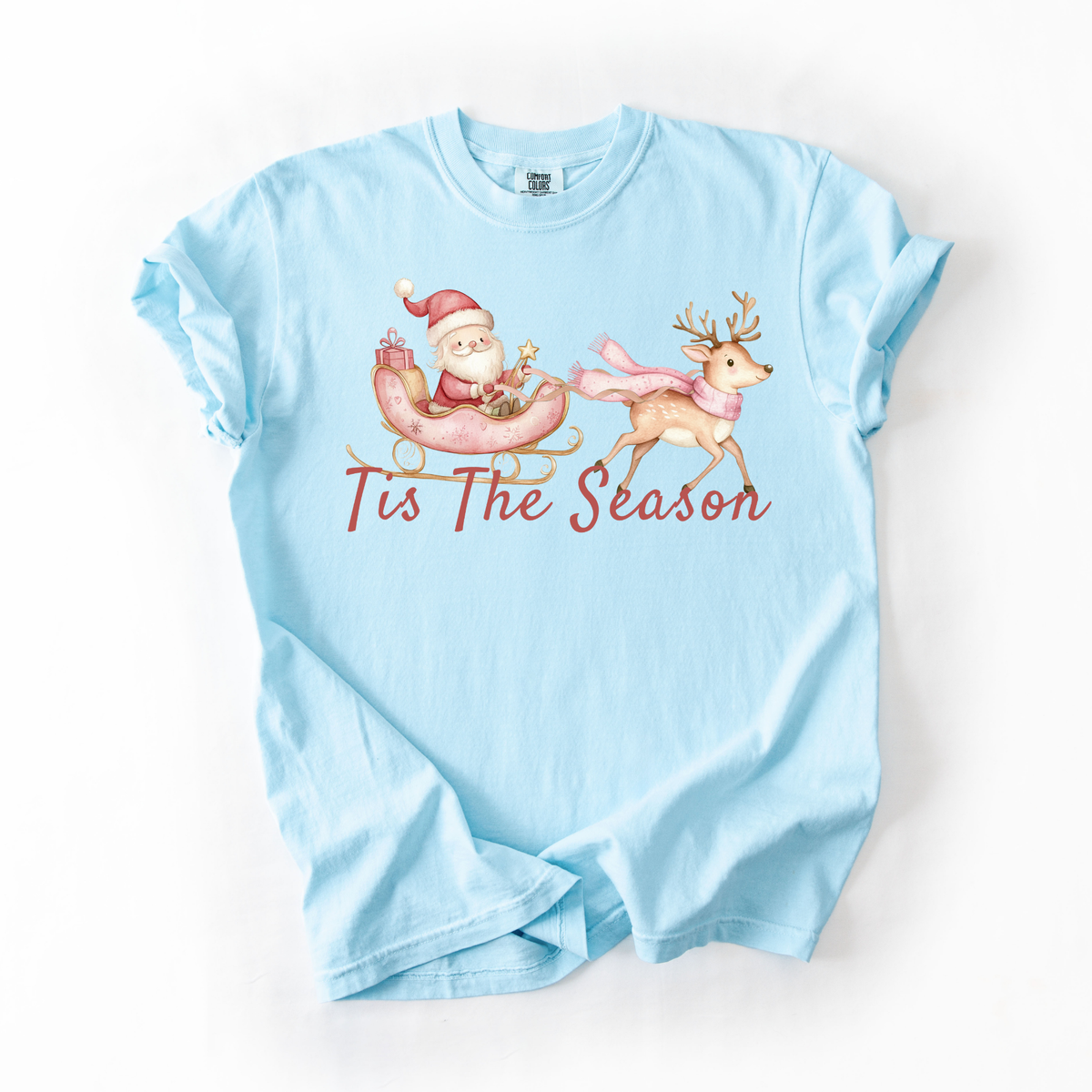 Tis The Season- Santa Sleigh Women's Tshirt