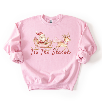 Tis The Season- Santa Reindeer Christmas Sweatshirt