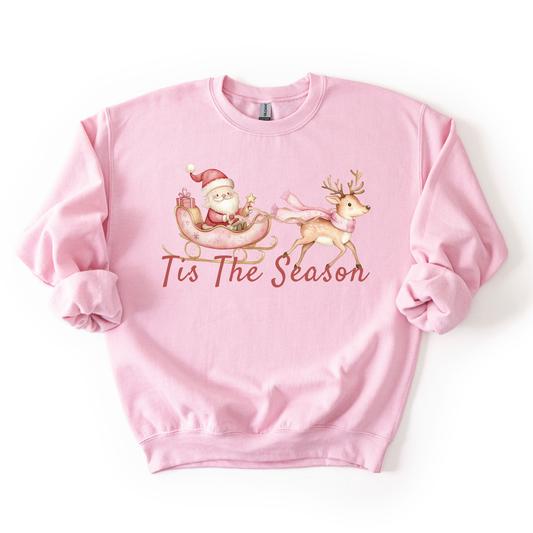 Tis The Season- Santa Reindeer Christmas Sweatshirt