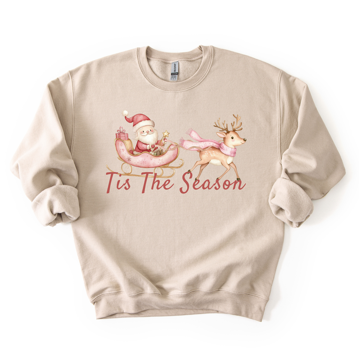 Tis The Season- Santa Reindeer Christmas Sweatshirt