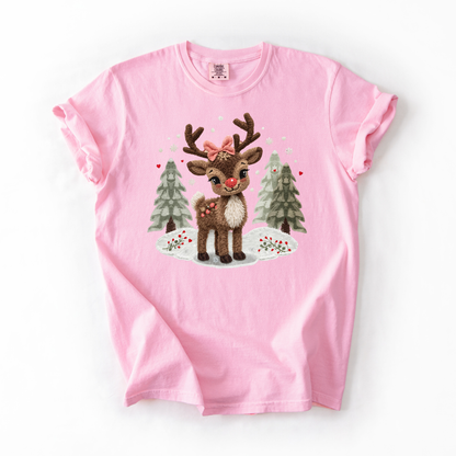 Yarn Reindeer- Trendy Christmas Women's Tshirt