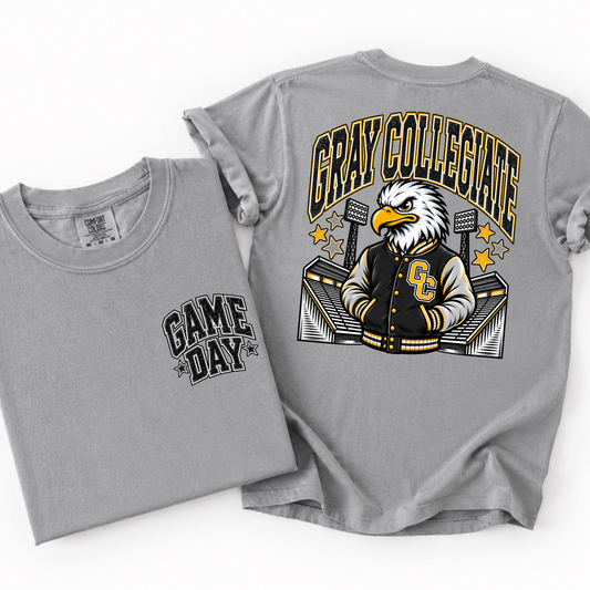 Gray Football Mascot Comfort Colors Tee- YOUTH & ADULT