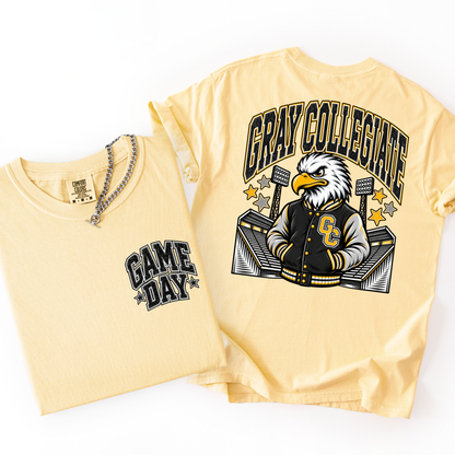 Gray Football Mascot Comfort Colors Tee- YOUTH & ADULT